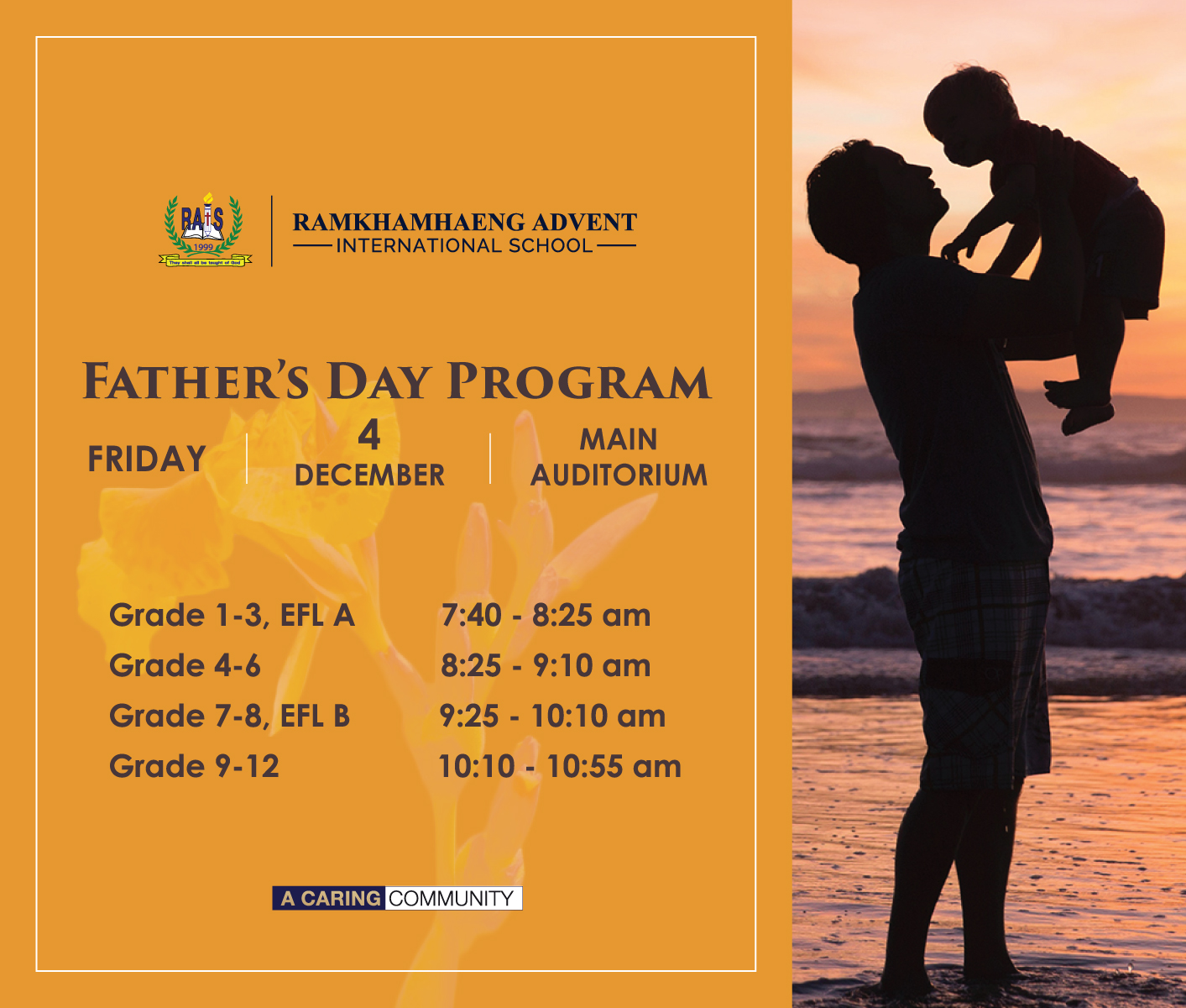 Father S Day Program 2020 Ramkhamhaeng Advent International School Bangkok Thailand