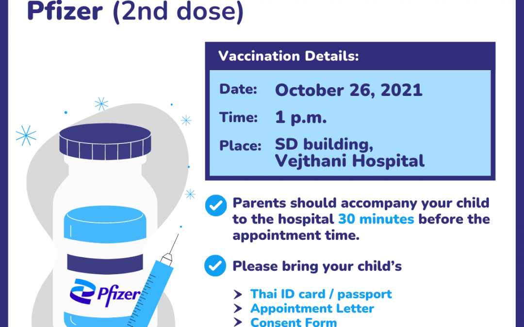 Reminder for G10-12: Pfizer 2nd dose is on Oct 26(Tue)