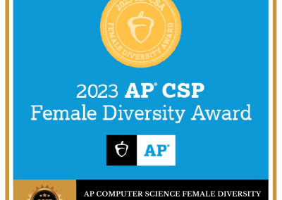 RAIS on AP Computer Science Female Diversity Award 2022-2023